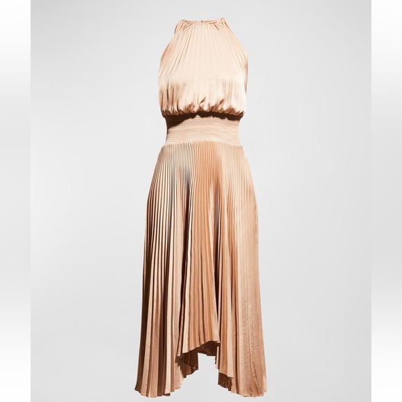 A.L.C Renzo II Sleeveless Pleated Midi Dress - Picture 2 of 8